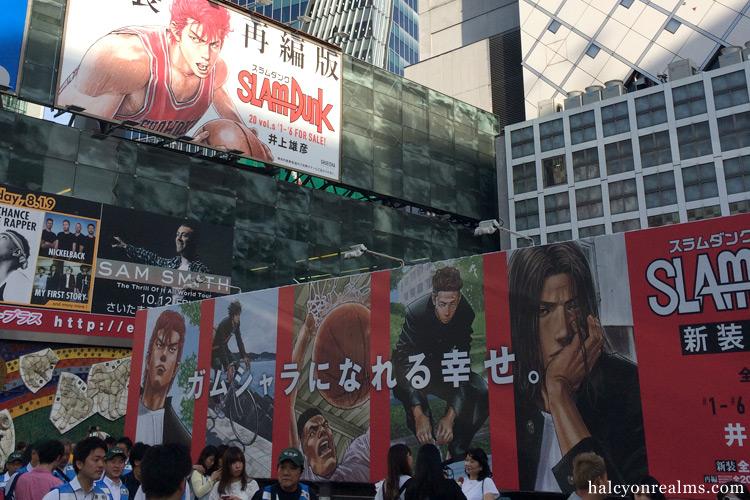 Giant Slam Dunk Billboards in Shibuya, Tokyo. June 2018.
